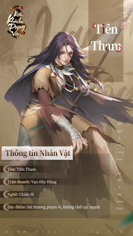  LÍ LỊCH NHÂN VẬT - TIÊN THAM