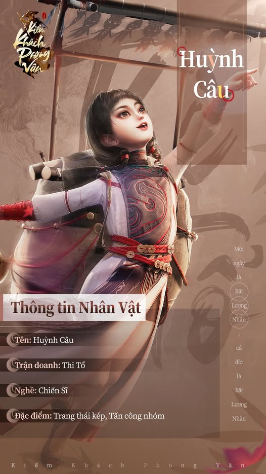  LÍ LỊCH NHÂN VẬT - HUỲNH CÂU