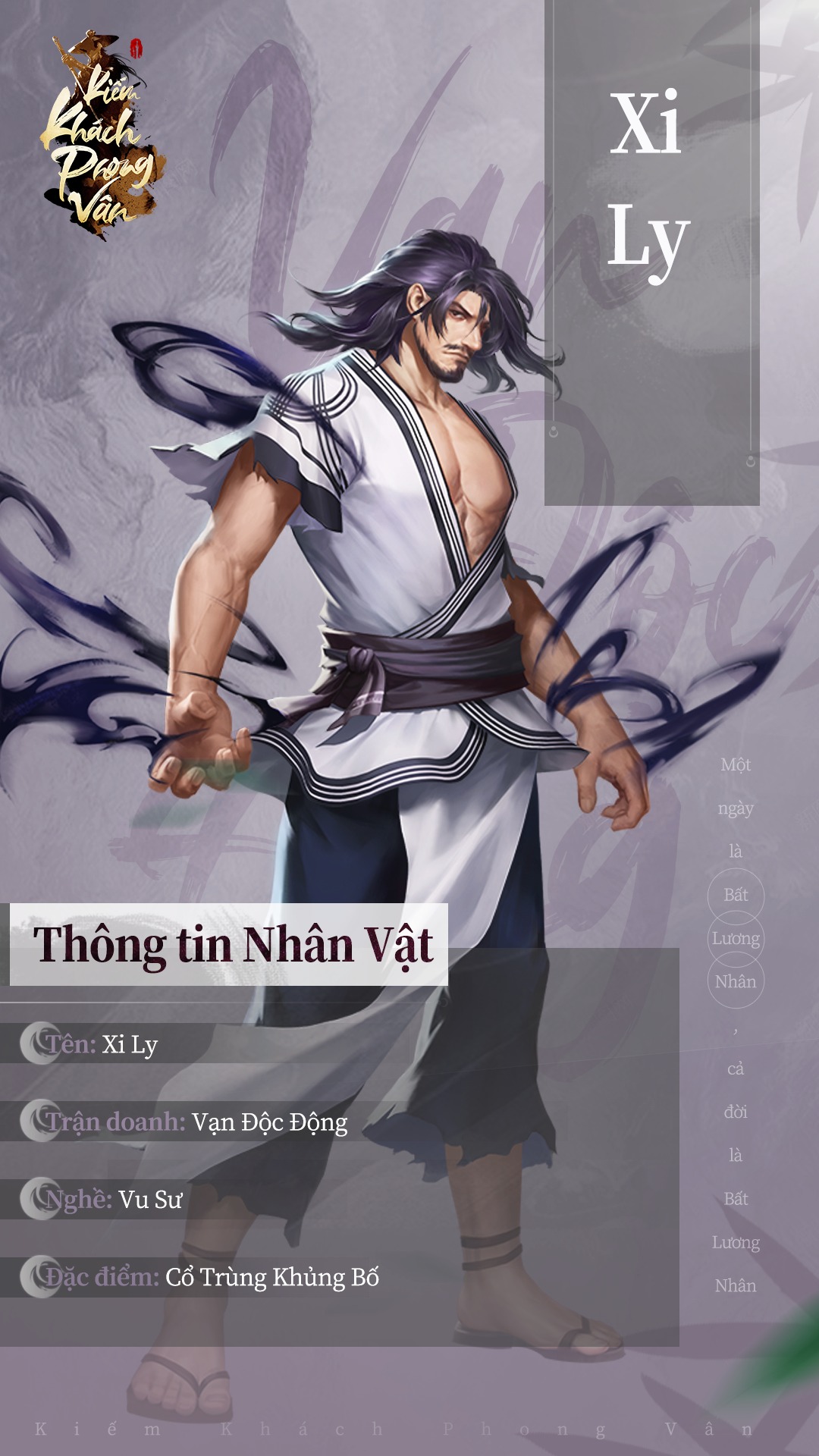  LÍ LỊCH NHÂN VẬT - XI LY