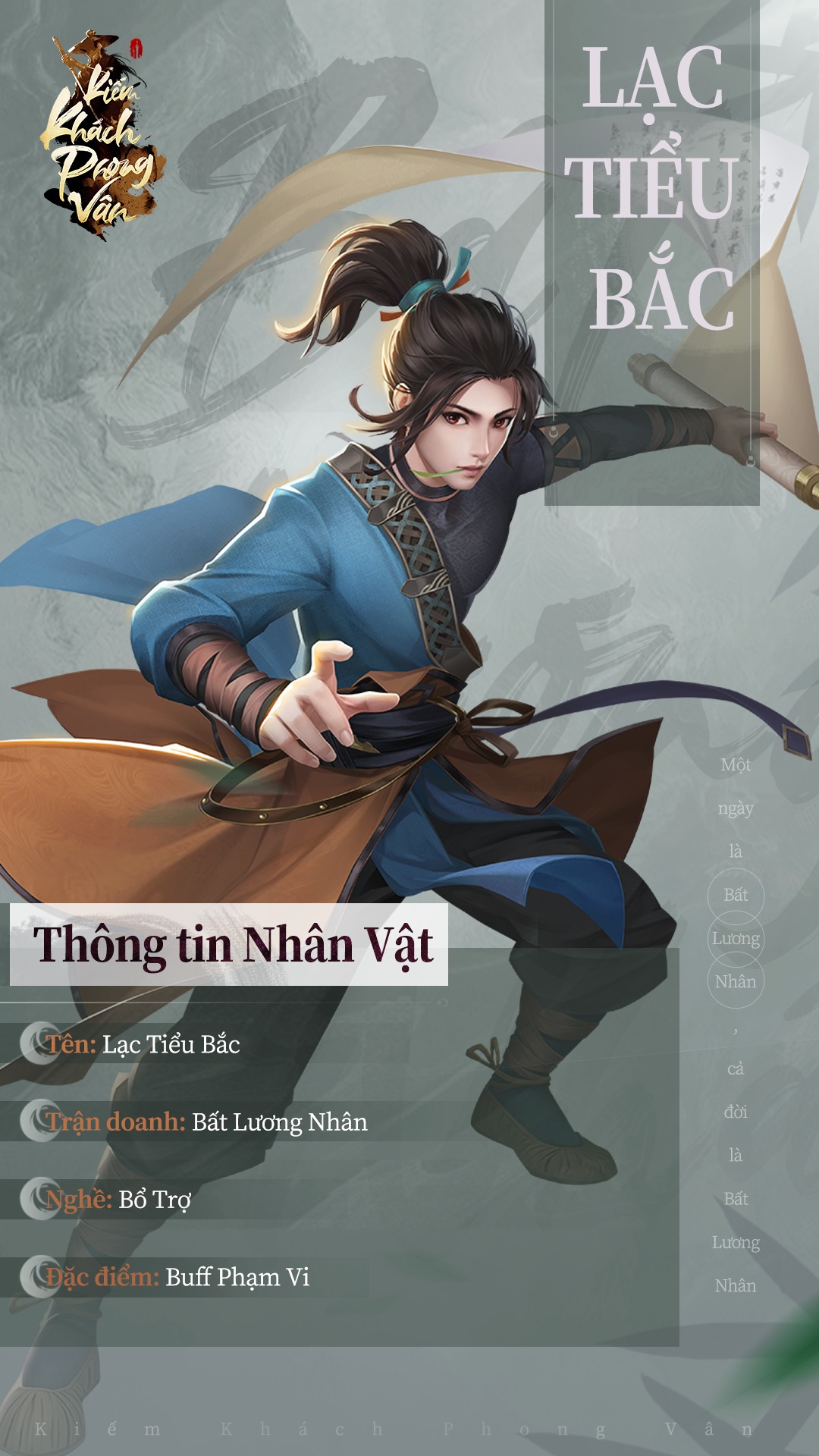  LÍ LỊCH NHÂN VẬT - LẠC TIỂU BẮC